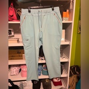 Cherokee statement women’s scrub pants, light blue, petite XL